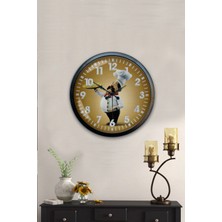 TeknoTrust 40 cm Siyah Metal Aşçı Mutfak Duvar Saati, Şık ve Modern Tasarım