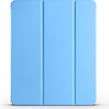 Zore Apple iPad Air 11 2025 M3 Smart Cover Kalem Bölmeli Standlı 1-1 Kılıf - Mavi