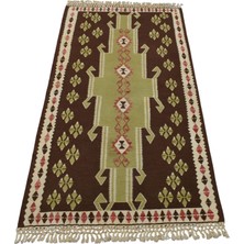Kilim Antik El Dokuma Yün Afgan Kilimi 0096 - Vintage - Çok Renkli