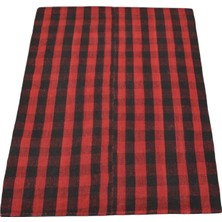 Kilim Antik El Dokuma Yün Ekoseli Sofra Yörük Kilimi 0092 - Yeni - Çok Renkli