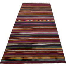 Kilim Antik El Dokuma Yün Bodrum Muğla Yörük Kilimi 0103 - Yeni - Çok Renkli