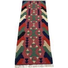 Kilim Antik El Dokuma Yün Mini Yolluk Pınarbaşı Kayseri Kilimi 0101 - Yeni - Çok Renkli