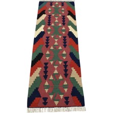Kilim Antik El Dokuma Yün Mini Yolluk Pınarbaşı Kayseri Kilimi 0101 - Yeni - Çok Renkli