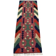 Kilim Antik El Dokuma Yün Mini Yolluk Pınarbaşı Kayseri Kilimi 0101 - Yeni - Çok Renkli