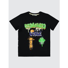 Civil Boys Erkek Çocuk Tişört 10-13 Yaş Siyah