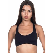 Modlive Siyah Emay 4025 Pedli Sporcu Sütyen Korse