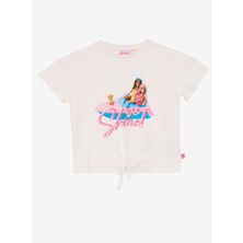 Barbie Baskılı Ekru Kız Çocuk T-Shirt BRB5SG-TST6463