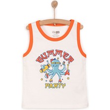 Hellobaby Basic Erkek Ahtapot Baskılı Atlet Tshirt Erkek Bebek