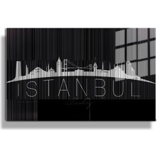 Marsilyan Şehirler ve Manzaralar, Yapay Zeka Destekli, 3D Dekoratif Baskı Yatay Cam Tablo 404