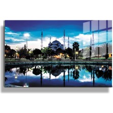 Marsilyan Şehirler ve Manzaralar, Yapay Zeka Destekli, 3D Dekoratif Baskı Yatay Cam Tablo 286