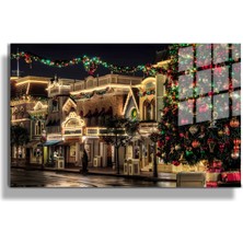 Marsilyan Şehirler ve Manzaralar, Yapay Zeka Destekli, 3D Dekoratif Baskı Yatay Cam Tablo 419