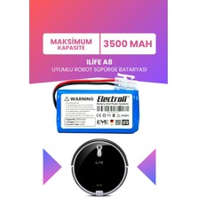 Electroll Ilife A8 Uyumlu Batarya (Maksimum Kapasite) 3500MAH Pil Robot Süpürge Bataryası