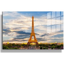 Marsilyan Şehirler ve Manzaralar, Yapay Zeka Destekli, 3D Dekoratif Baskı Yatay Cam Tablo 267