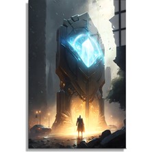 Marsilyan Space/uzay Yapay Zeka Özel Tasarım Cam Tablo Ofis, Mutfak Çocuk Odası, Salon 181