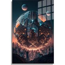 Marsilyan Space/uzay Yapay Zeka Özel Tasarım Cam Tablo Ofis, Mutfak Çocuk Odası, Salon 161