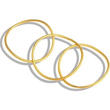 Kadir Jewellery 22 Ayar Altın Kaplama Trend Bilezik B42, One Size