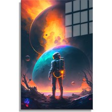 Marsilyan Space/uzay Yapay Zeka Özel Tasarım Cam Tablo Ofis, Mutfak Çocuk Odası, Salon 87