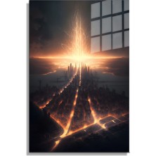 Marsilyan Space/uzay Yapay Zeka Özel Tasarım Cam Tablo Ofis, Mutfak Çocuk Odası, Salon 145