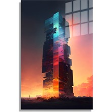 Marsilyan Space/uzay Yapay Zeka Özel Tasarım Cam Tablo Ofis, Mutfak Çocuk Odası, Salon 171