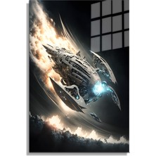 Marsilyan Space/uzay Yapay Zeka Özel Tasarım Cam Tablo Ofis, Mutfak Çocuk Odası, Salon 179