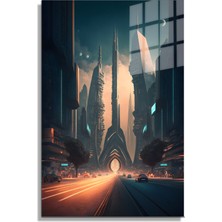 Marsilyan Space/uzay Yapay Zeka Özel Tasarım Cam Tablo Ofis, Mutfak Çocuk Odası, Salon 90