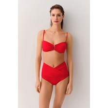 Suwen Metal Aksesuarlı Straplez Bikini Üst