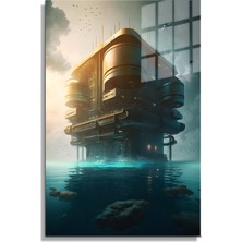 Marsilyan Space/uzay Yapay Zeka Özel Tasarım Cam Tablo Ofis, Mutfak Çocuk Odası, Salon 15