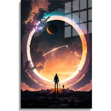 Marsilyan Space/uzay Yapay Zeka Özel Tasarım Cam Tablo Ofis, Mutfak Çocuk Odası, Salon 103