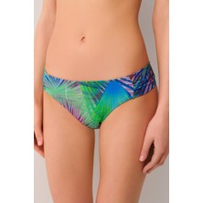 Suwen Palm Yanı Pileli Bikini Alt