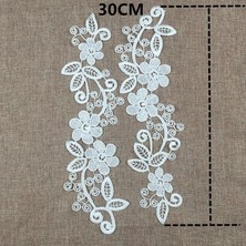 Tahan Elbiseler Için 1 Çift Çiçek Aplik (Yurt Dışından)