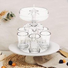 6 Cam Dispenser ve Tutucu Içme Alet Aksesuarları Düğün Evi Için Işıklarla (Yurt Dışından)
