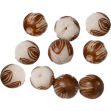 10 Adet Oyma Boncuk Takı Yapımı Için Ahşap Ara Boncuk 1.2cm (Yurt Dışından)