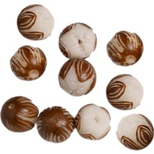 10 Adet Oyma Boncuk Takı Yapımı Için Ahşap Ara Boncuk 1.2cm (Yurt Dışından)