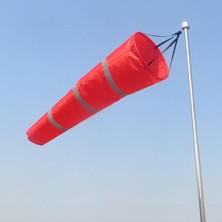 Tahan Açı Çiftliği Için Windsock Rüzgar Ölçümü Çorap Çantası Kırmızı 100CM (Yurt Dışından)