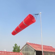 Tahan Açı Çiftliği Için Windsock Rüzgar Ölçümü Çorap Çantası Kırmızı 100CM (Yurt Dışından)