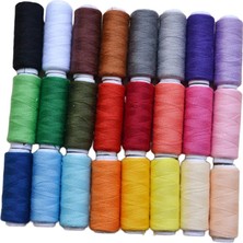 Tahan 24PCS Polyester Dikiş Iplikleri 24 Renk 200 Metre Her Makaralar El ve Makine Dikiş Için Dikiş (Yurt Dışından)