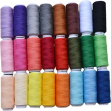 Tahan 24PCS Polyester Dikiş Iplikleri 24 Renk 200 Metre Her Makaralar El ve Makine Dikiş Için Dikiş (Yurt Dışından)