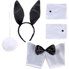 Head Band Bow Tie Bileklik Kuyruk Şapkası Bowtie Dekoratif Tavşan Kostüm I Için Role Play Cosplay Dekor (Yurt Dışından)