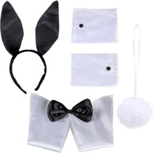 Head Band Bow Tie Bileklik Kuyruk Şapkası Bowtie Dekoratif Tavşan Kostüm I Için Role Play Cosplay Dekor (Yurt Dışından)