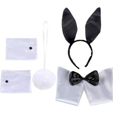 Head Band Bow Tie Bileklik Kuyruk Şapkası Bowtie Dekoratif Tavşan Kostüm I Için Role Play Cosplay Dekor (Yurt Dışından)
