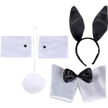 Head Band Bow Tie Bileklik Kuyruk Şapkası Bowtie Dekoratif Tavşan Kostüm I Için Role Play Cosplay Dekor (Yurt Dışından)