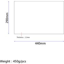 440X290X2.2MM Bas Pickguard Levha Boş Çizilme I (Yurt Dışından)