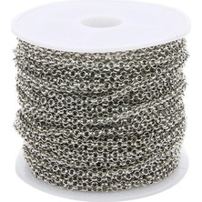 2pcs 2mm Kuyruk Zinciri Uzantı Kablosu Uzatmacı Zincir Bağlantısı Takı Malzemeleri+Gümüş 2mm Için (Yurt Dışından)
