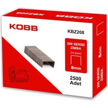 KOBB KBZ208 8mm 2500 Adet 200 Serisi Ağır Hizmet Tipi Zımba Teli