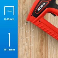 KOBB KBZ200 8-16 mm Zımba ve 15-16 mm Profesyonel Çivi Çakma Makinesi + 3000 Adet Yedek Zımba ve Çivi