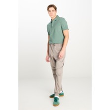 Regular Fit Normal Kesim Ribanalı Paça Pamuklu Gri Jogger Pantolon