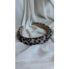 Parıltılı Leopar Desen Taç