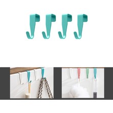 Microcase Sert Abs Plastik Çok Amaçlı Mutfak Dolabı Kapı Duşakabin Vb Alanlar Için Plastik Askılık Kanca 4lü Set - AL4988
