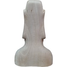 Ave Home Ahşap Dekoratif Boyanabilir Büst Heykeli Moai Totem