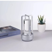 CT-8439 VEGAS MASA LAMBASI 3 RENK IŞIK FONKSİYONLU USB ŞARJLI SILVER KASA (PARLA)